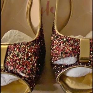 J Renee Red & Gold shoes